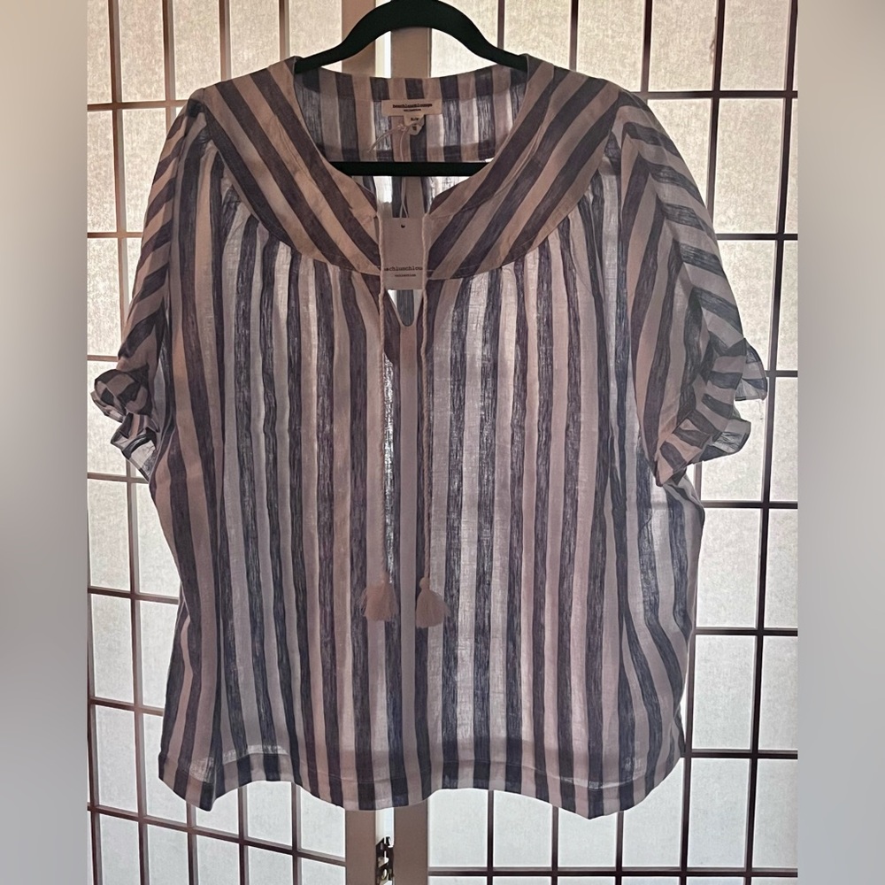 NEW LISTING! Ocean Nautical-Inspired Top with Relaxed Drop Shoulder - NWT! 🏖️